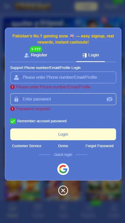 Y444 Game Download interface for Android and iOS mobile devices